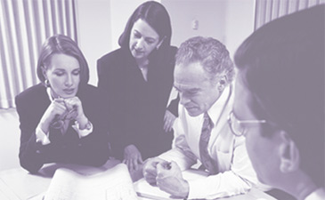photo of group working at table